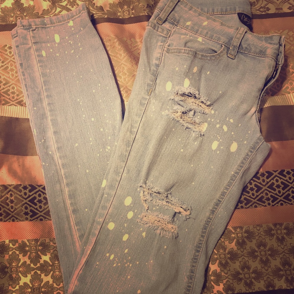 Women jeans worn lightly